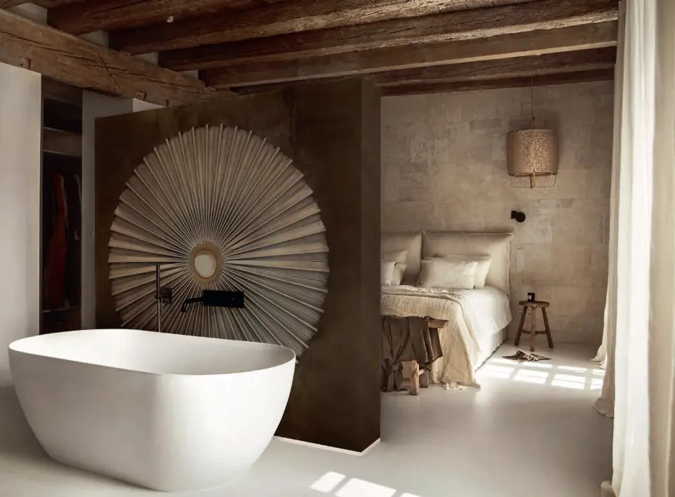 Tapete im WC, Dusche